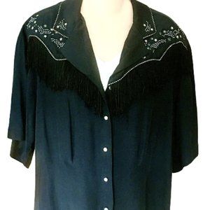 Josephine Chaus - WESTERN FRINGE BLOUSE